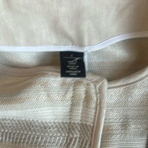 White House Black Market Moto Jacket Women 6 Beige & Gold Asymmetrical Zip